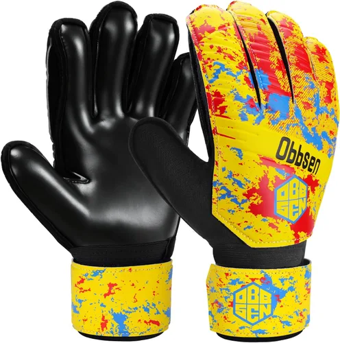 Miniatura 12 de Guantes de portero de fútbol para niños, jóvenes y adultos, guantes de portero de fútbol de agarre fuerte con protección para los dedos