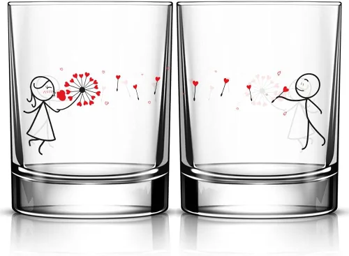 Miniatura 9 de BoldLoft Vasos para beber con texto en inglés «Say I Love You His and Hers», regalos para ella, esposa, novia, pareja para San Valentín, Di te amo