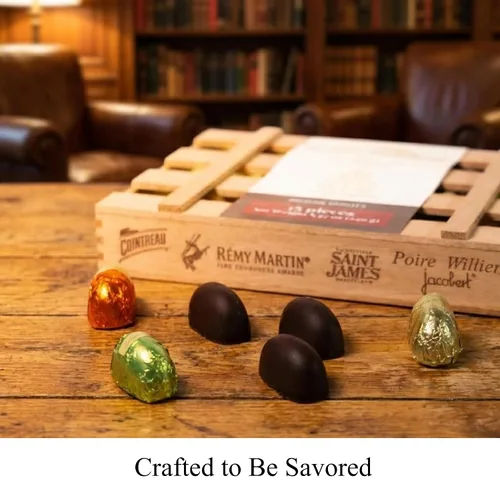 Miniatura 6 de ANDY ANAND CHOCOLATIER Botellas de chocolate negro europeo rellenas con 18 licor de estante superior, paquete de 1