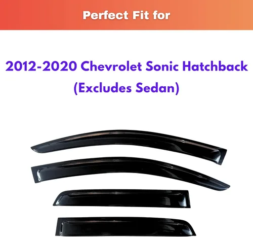 Miniatura 14 de KPY Visor de ventana compatible con Kia Soul 2009-2013, Protector contra lluvia de 4 unidades, deflectores de ventilación de ventana lateral