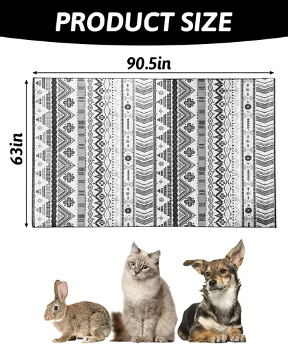 Miniatura 2 de BNOSDM Forros de jaula extra grandes de 91 x 63 pulgadas para conejos, tapete antideslizante para conejos, alfombra antideslizante para conejos