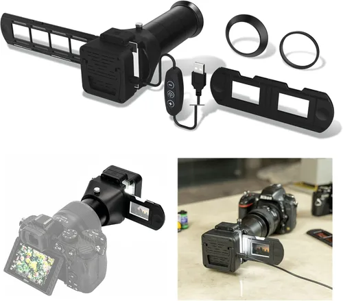 Juego de adaptador de digitalización de película con luz LED reemplaza al Nikon ES-2 Convierte película negativa de 35mm y diapositivas a fotos