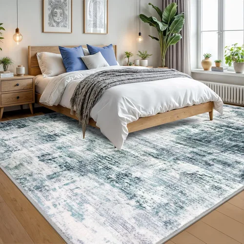 Miniatura 781 de IOHOUZE Alfombra abstracta lavable de 3 x 12 pies para pasillos, antideslizante para cocina, camino de entrada de lana sintética para interiores