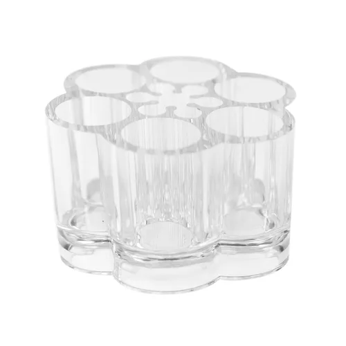 GBSTORE Organizador cosmético del maquillaje del sostenedor del cepillo del maquillaje de la flor de acrílico con 12 espacios