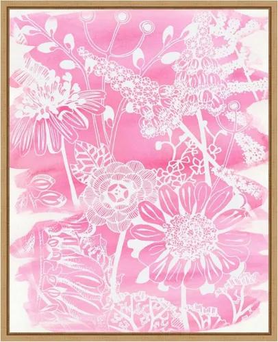 Miniatura 10 de Amanti Art Lienzo enmarcado para pared, 20 x 16 pulgadas, ramo fucsia II de Chariklia Zarris, lienzo enmarcado para pared, obras de arte de flores