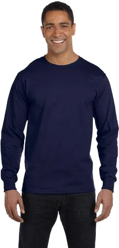 Miniatura 2 de Hanes Men's Essentials Long Sleeve T-Shirt Pack, Crewneck Cotton Tees, 4-Pack