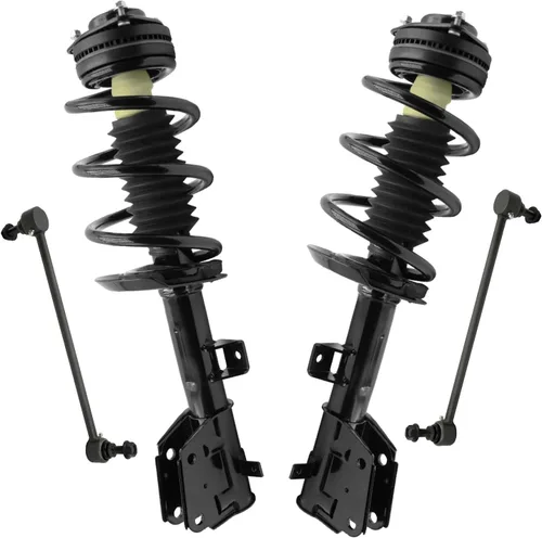 Miniatura 48 de Detroit Axle - Kit de 4 piezas RWD Puntales Delanteros Barras Estabilizadoras para Ford F-150 2021 2022 2023 2024, 2 Puntales con Resorte Helicoidal
