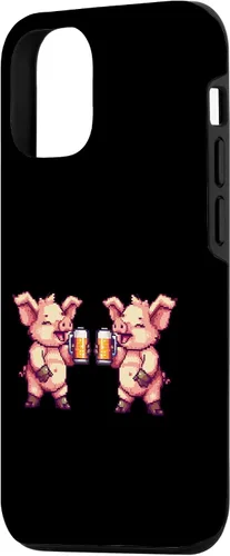 Miniatura 2 de iPhone 15 Pig Beer Party Team Comic Gamer Crew Case