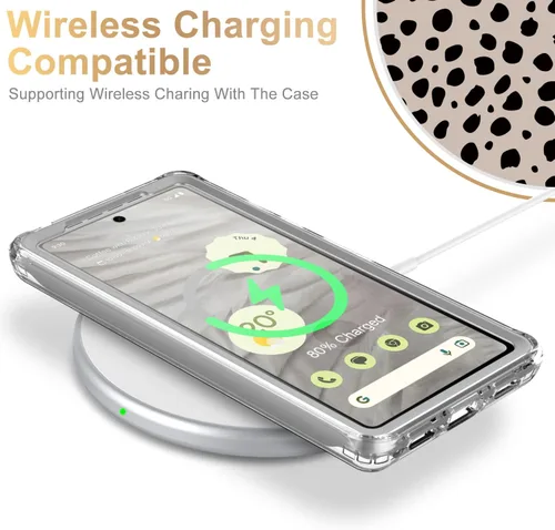Miniatura 5 de Esdot Funda para Google Pixel 7A con protector de pantalla integrado, funda resistente de grado militar con diseños lindos de moda para mujeres