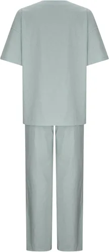 Miniatura 20 de Conjuntos de verano de 2 piezas para mujer, conjuntos elegantes y casuales de color liso, para verano, otoño, cuello redondo, tops y pantalones