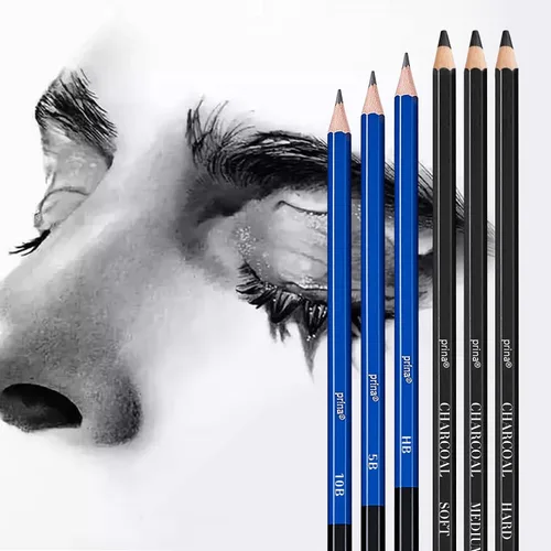 Miniatura 4 de Prina Paquete de 50 kits de dibujo para bocetos, suministros de boceto con cuaderno de bocetos de 3 colores, grafito y carbón, kit de dibujo