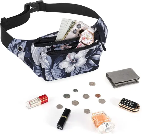 Miniatura 3 de Kamo Fanny Pack, Riñonera Mochila Impermeable Durable Poliéster Pequeño para el aire libre Ligero bolsa cruzada, bolso de día para Mujeres Hombres