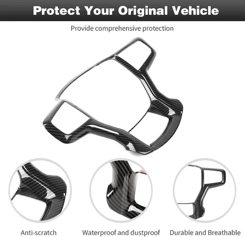 Miniatura 7 de CheroCar Fundas para volante, accesorios interiores para Chevrolet Suburban 2020-2023, para Chevrolet Tahoe 2021-2023, para Chevrolet Silverodo