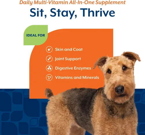 Miniatura 4 de NaturVet Suplemento Todo en Uno para Perros - para el Apoyo de las Articulaciones, Digestión, Cuidado de la Piel y el Pelaje – Multivitamínico