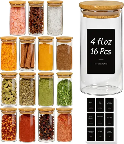 Miniatura 19 de ComSaf Contenedores de almacenamiento de vidrio de 1 cuarto de galón con tapas, tarros de vidrio con tapas, tarro transparente para almacenamiento