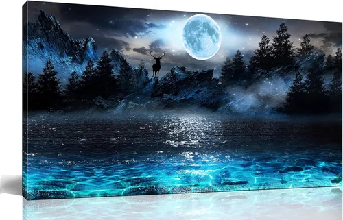 Miniatura 9 de Decoración de Pared Verde Azulado para Oficina - Citas Inspiradoras Arte de Pared de Árbol - Arte de Pared en Lienzo Grande Decoración Verde Azulado