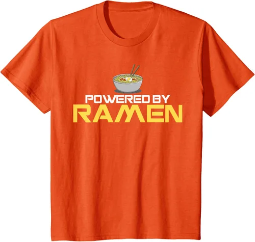Miniatura 67 de Camiseta de fideos de anime japoneses Powered By Ramen, Negro, S
