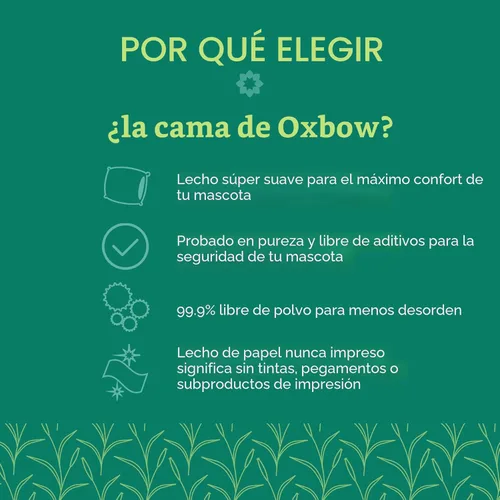 Miniatura 5 de Oxbow Pure Comfort Lecho, Conejo, Hámster y Cobaya, Suministros de Conejito para Caja de Arena, Seguro para Mascotas, Bajo Polvo, Papel Blanco