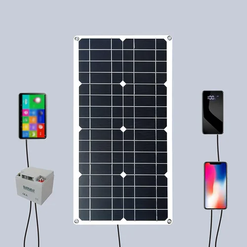 Miniatura 6 de Generador solar de 24 W, panel solar portátil de 5 V/1.7 A, cargador de energía monocristalino USB de módulo fotovoltaico monocristalino, panel Con
