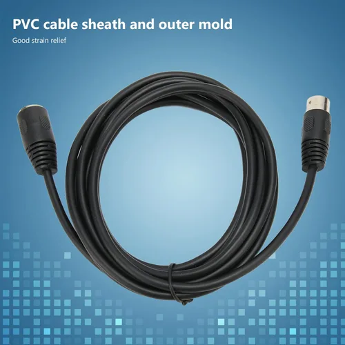 Miniatura 3 de Cable MIDI, cable de extensión MIDI DIN de 9.8 pies con conector DIN de 5 pines macho a hembra, cable de extensión MIDI DIN Cable adaptador de audio