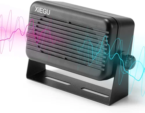 Miniatura 3 de Xiegu GY03 - Altavoz externo rectangular de 0.138 in con sonido estéreo para radio CB/móvil/jamón, transceptores HF, compatible con Xiegu X6100 G1M