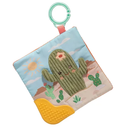 Mary Meyer Sweet Soothie - Juguete mordedor arrugado con papel de bebé y chirriador, 6 x 6 pulgadas, cactus