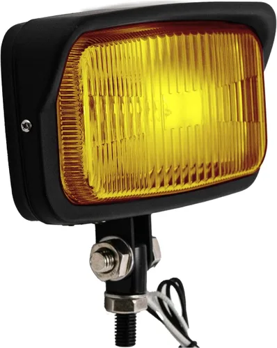 FATECIM Vintage motocicleta cuadrado faro retro cabeza luz lámpara ámbar lente con visera universal para Harley Cruiser Bobber Chopper Yamaha Honda