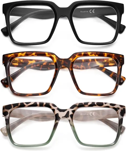 Gafas de Lectura de Gran Tamaño para Mujer, Estilo Oprah, con Bloqueo de Luz Azul, para Computadora, Diseño de Dama, Marco Grande Cuadrado