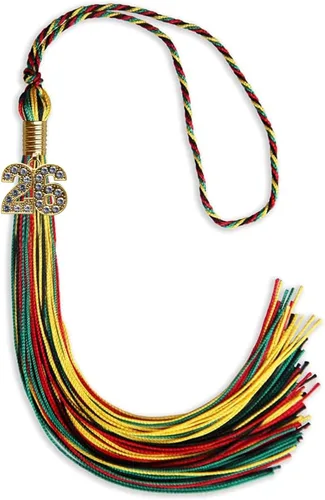 Miniatura 200 de Endea Graduation Borla de doble color con dije dorado (negro/oro brillante, 2022)