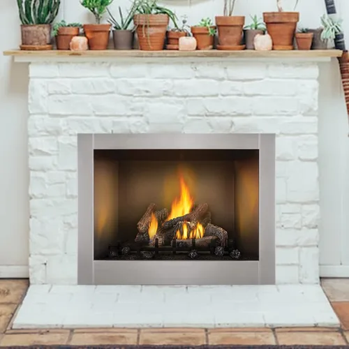 Miniatura 6 de Troncos de gas, troncos de cerámica de 10 piezas para chimenea y hoguera, troncos realistas resistentes al calor, juego de troncos falsos apilables