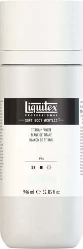 Miniatura 68 de Liquitex Professional Soft Body - Pintura acrílica, botella de 2 onzas (59 ml), blanco titanio Titanio Blanco