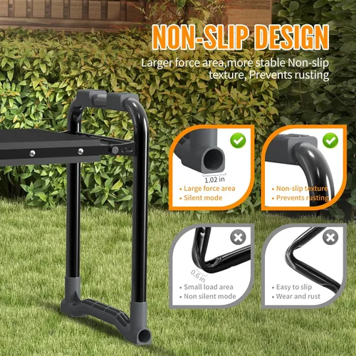 Miniatura 5 de CZZXI Rodillero y asiento de jardín, almohadilla de rodillas más ancha y gruesa, taburete de jardinería resistente con bolsa de herramientas