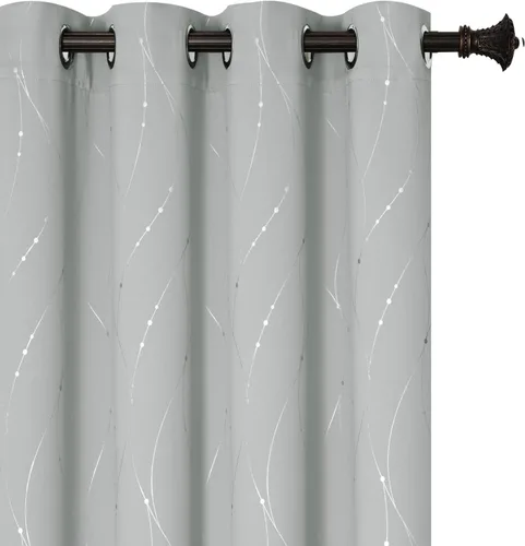 Miniatura 27 de BUHUA - Paneles de cortinas opacas para sala de estar, cortinas grises con aislamiento térmico, cortinas de ventana para dormitorio - 72 pulgadas