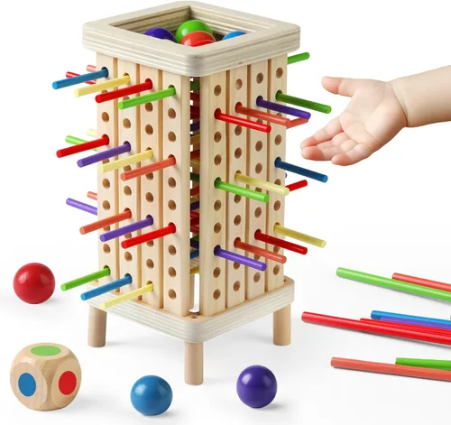 Miniatura 7 de Montessori Game Board Game, Multiplayer for Kids 4-8, Math Educational, Fine Motor Skill Toy for Girls Boys, Classic Fun Games for Age 3 4 5 6 7 8