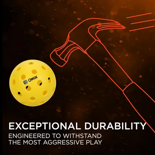 Miniatura 3 de Onix Pelotas de pickleball para exteriores - Pure 2 y Dura 40 ONIX Pure 2 Outdoor Yellow - Paquete de 6