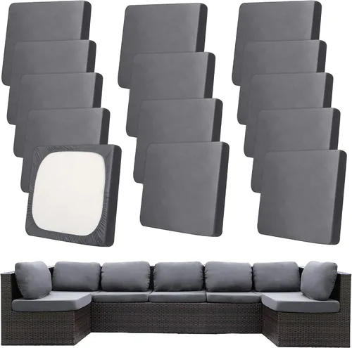Miniatura 67 de Fundas de cojín de patio, fundas de cojín para exteriores, fundas de cojín elásticas de repuesto, protectores de muebles lavables y reutilizables