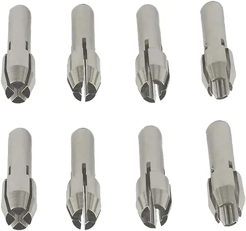 Miniatura 7 de Juego de tuercas de sujeción rotativas de cambio rápido de 9 piezas para Dremel Tuerca de pinza de plata de 9 piezas