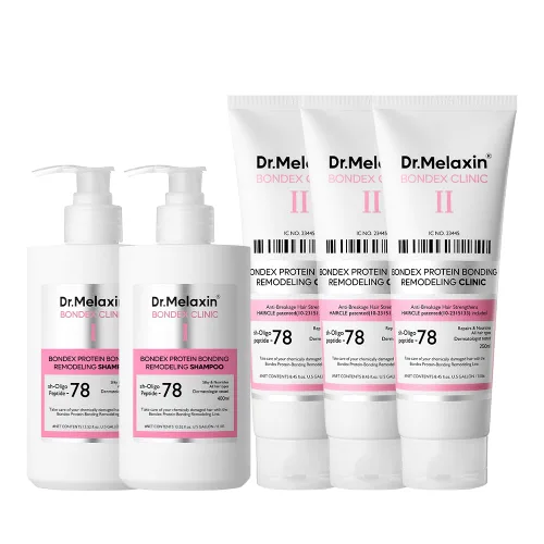 Dr.Melaxin Bondex Protein Bonding - Acondicionador de remodelación y champú | Clínica capilar para cabello brillante | Fortalecimiento de queratina