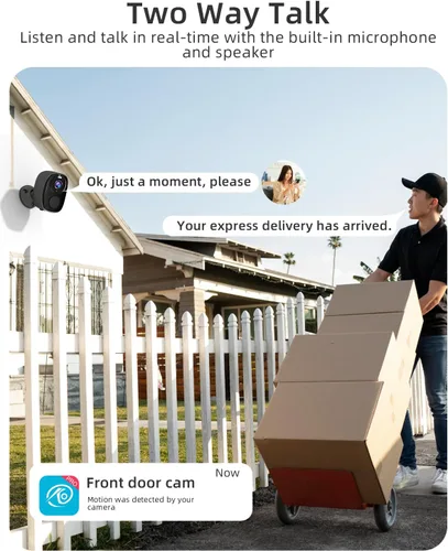 Miniatura 6 de ELECCTV Cámaras de seguridad WiFi 5G/2.4G inalámbricas para exteriores, cámara de seguridad 2K 5G con detección de movimiento AI, visión nocturna a