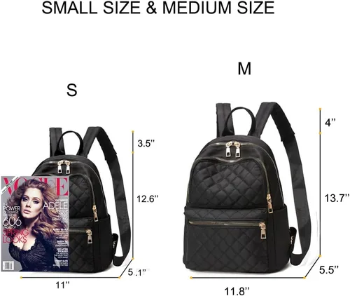 Miniatura 5 de PAOIXEEL Mochila pequeña y ligera para mujer, resistente al agua, mini mochila antirrobo para niñas, mochila de viaje, Negro, S, Ciclismo