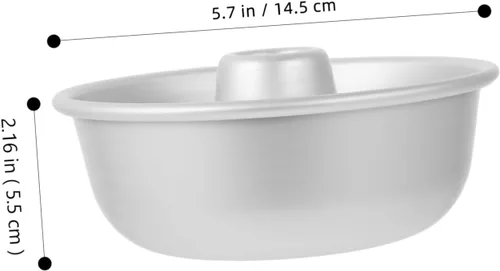 Miniatura 3 de DOITOOL 1 molde para tartas de ángel para hornear, aluminio, redondo, 5.118 x 2.165 in