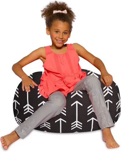 Miniatura 51 de Posh Creations - Sillón puff para niños, adolescentes y adultos, incluye funda extraíble y lavable a máquina, tamaño mediano de 27 pulgadas, lona