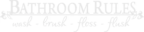 Miniatura 15 de Plata (espejo cromado) 10 x 40 pulgadas, reglas de baño, cepillo de lavado, hilo dental, cita al ras y diciendo, adhesivo para pared, decoración