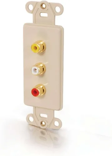 Miniatura 4 de C2G 03721 Placa de pared Keystone de dos puertos, color blanco