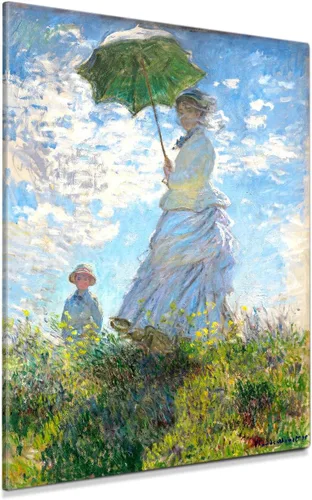 Miniatura 58 de Pinturas clásicas mundiales de Claude Monet Impresión giclée sobre lienzo alargado, pieza de galería para colgar y decorar el hogar, The CliffWalk