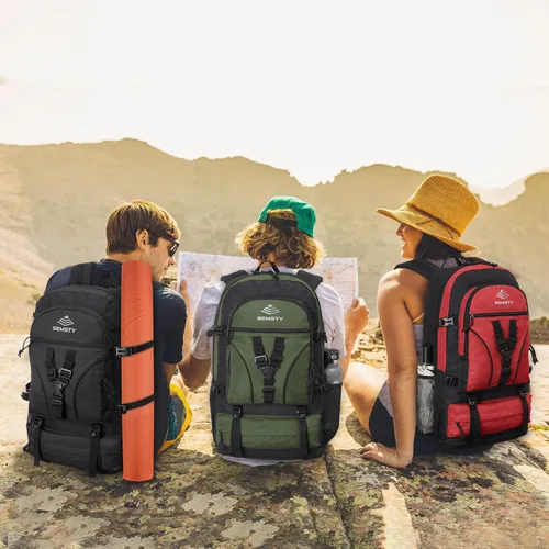 Miniatura 7 de Mochila de senderismo expandible de 40 L/50 L para hombres y mujeres, mochila de viaje y camping aprobada para vuelos