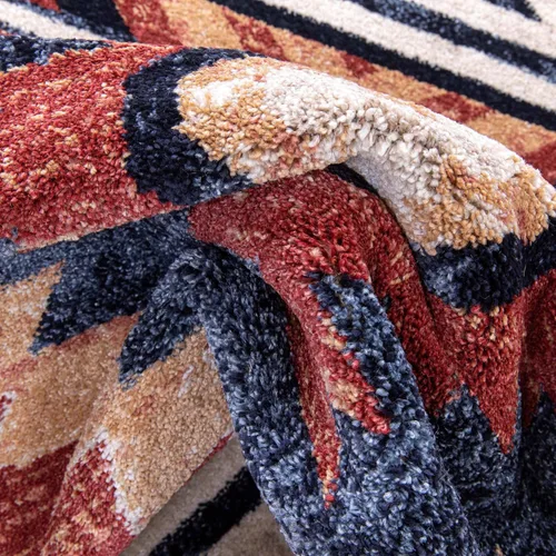 Miniatura 4 de Well Woven Alfombra de pasillo de tamaño personalizado, elige tu longitud, medallón tradicional rojo Lizette, 26 pulgadas de ancho x 3 pies de largo