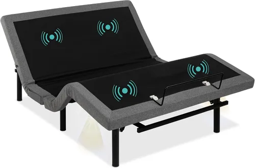 Miniatura 10 de Best Choice Products Marco de cama ajustable ergonómico tamaño Twin XL, base eléctrica con control remoto inalámbrico, luz nocturna, masajeador, 2