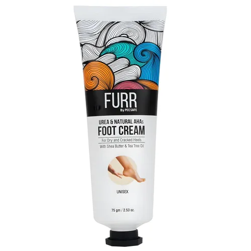 FURR Crema para pies – Manteca de karité, aceite de árbol de té y aloe vera | Loción hidratante para pies | 2.64 oz (75g)