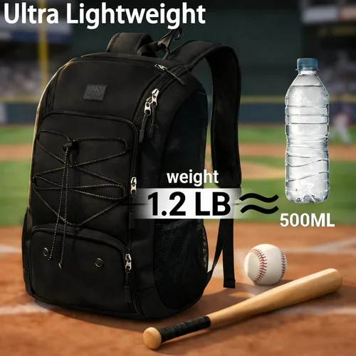 Miniatura 5 de MATEIN Mochila de Béisbol, Bolsa de Bate de Sóftbol con Compartimento para Zapatos para Jóvenes, Niños y Adultos, Bolsa de Béisbol Ligera con Gancho